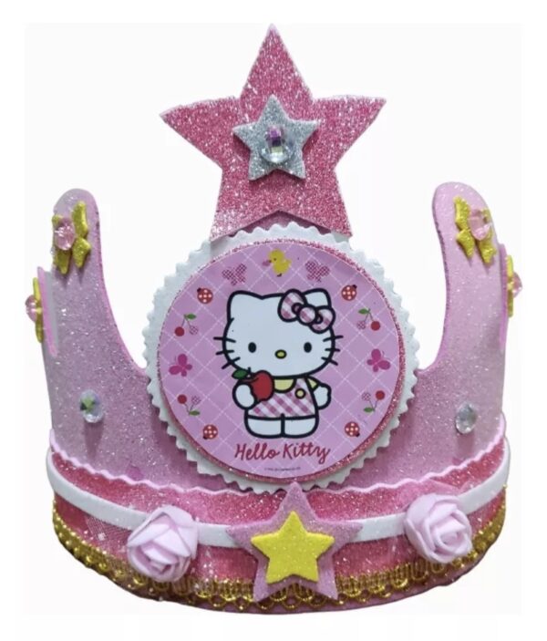 Corona de cumpleaños hello kitty