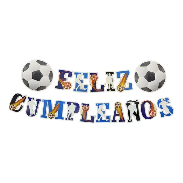 Guirnalda Feliz Cumpleaños Fútbol 20CM 1 Uni