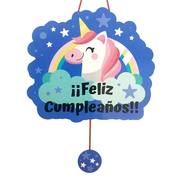 Piñata Feliz Cumpleaños Unicornio Arcoiris