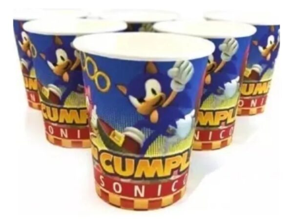 Vasos de Sonic 6 unidades