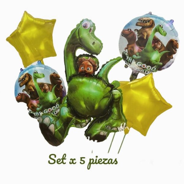 Set Globos Metalizados Dinosaurios