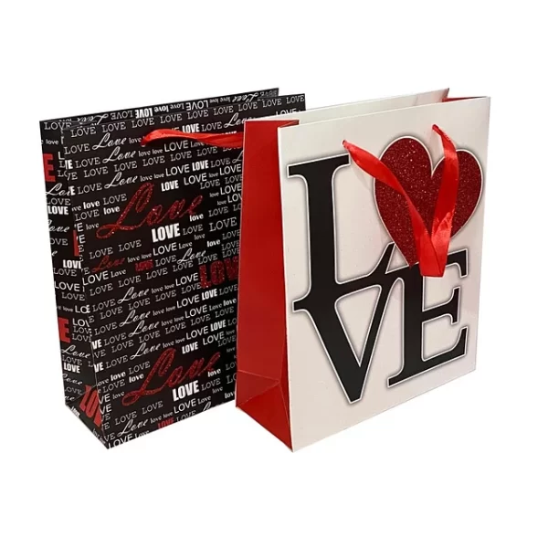 Bolsa De Regalo Love Glitter (24 x 21 cm)