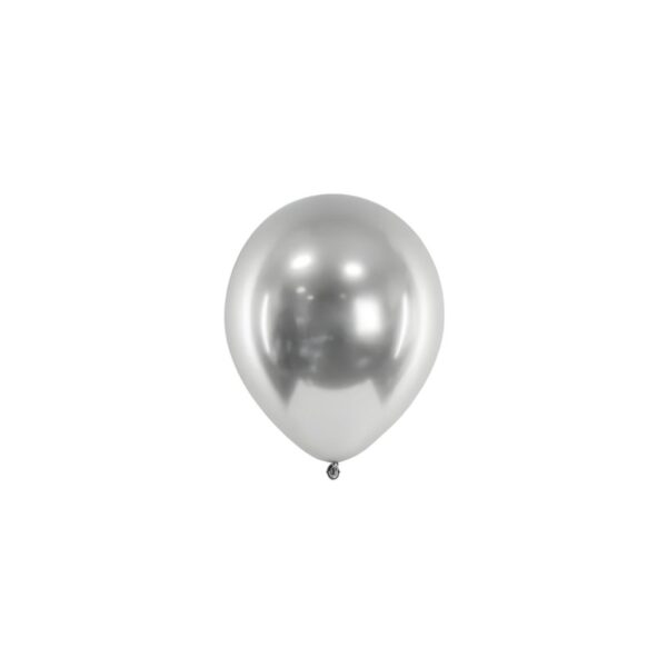 Globo Latex Cromo plata R12 (12unds)