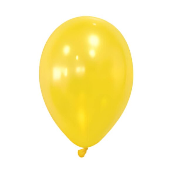 Globo N9 amarillo metalizados (25 unid)