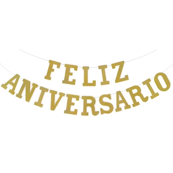 Guirnalda "Feliz Aniversario" Dorado Glitter 1 Uni