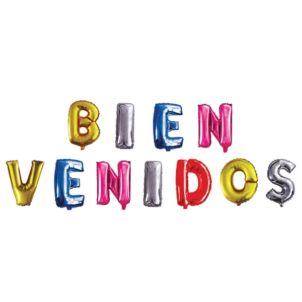Globo Letras 40cm Colores "Bienvenidos" 1 Uni