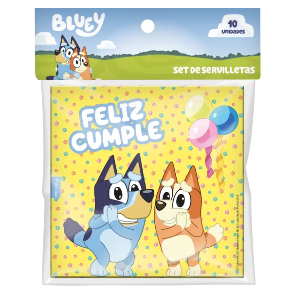 Set 6 Servilletas 33x33 cm | Bluey